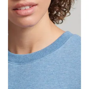 Sudadera de cuello redondo de algodón orgánico para mujer Superdry Essential Logo image-3
