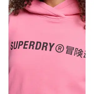 Kort rak sweatshirt med huva för kvinnor Superdry Core Sport image-4