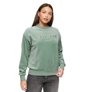 Oversized velvet print sweatshirt for women Superdry image-2