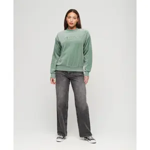 Oversized velvet print sweatshirt for women Superdry image-1