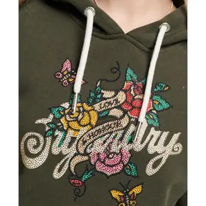 Women's tattoo script hoodie Superdry image-5