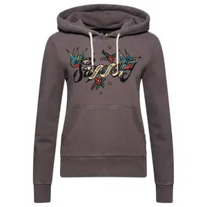 Women's tattoo script hoodie Superdry image-0