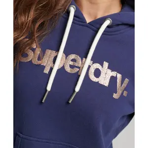 Felpa da donna con cappuccio Superdry Metallic Core image-3
