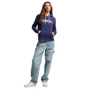 Felpa da donna con cappuccio Superdry Metallic Core image-1