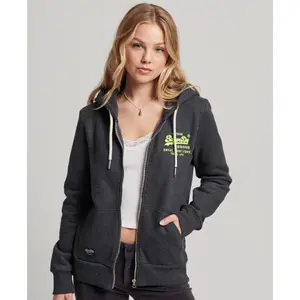 Sudadera con capucha y cremallera Superdry Vintage Fluo image-1