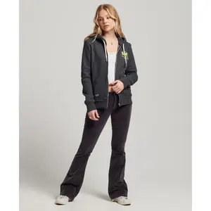 Sudadera con capucha y cremallera Superdry Vintage Fluo image-2