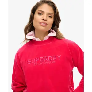 Oversized velvet print sweatshirt for women Superdry image-4