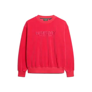 Oversized velvet print sweatshirt for women Superdry image-0