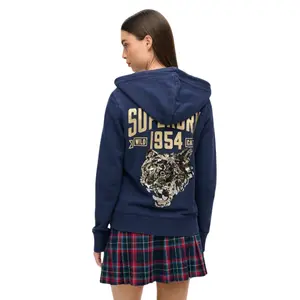 Women's zip-up hoodie with a fun design Superdry Archive image-3