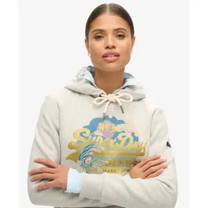 Women's hooded sweatshirt Superdry Vintage Logo Itago image-4