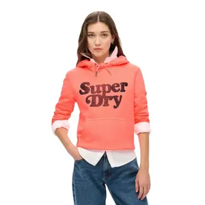 Women’s tone-on-tone logo hoodie Superdry Cooper image-1
