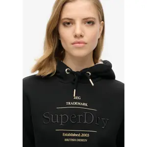 Sweatshirt à capuche femme Superdry Luxe Metallic Logo image-3
