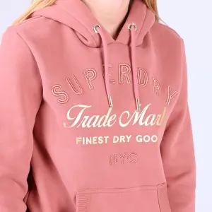 Sweatshirt à capuche femme Superdry Luxe Metallic Logo image-2