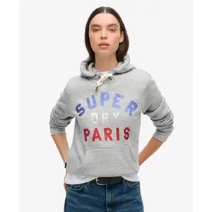 Sudadera con capucha y logo brilloso para mujer Superdry image-1