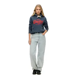 Felpa con cappuccio donna con motivo ricamato Superdry image-1