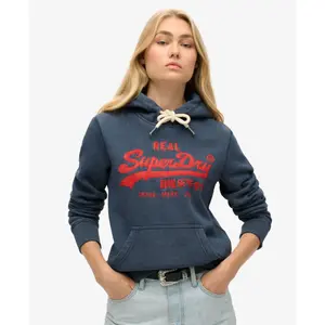Felpa con cappuccio donna con motivo ricamato Superdry image-2