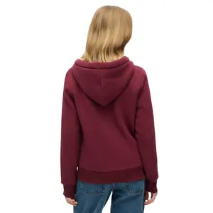 Hættetrøje med lynlås og metal-logo til damer Superdry Luxe image-3