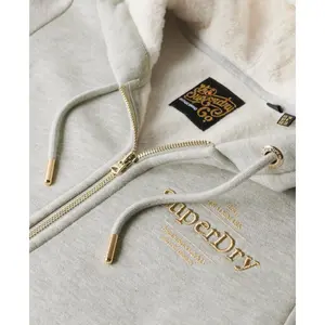 Hættetrøje med lynlås til kvinder Superdry Luxe Metallic Logo image-5