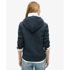 Hættetrøje med lynlås og metal-logo til damer Superdry Luxe image-3
