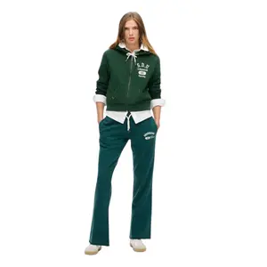 Casual cropped zip-up hoodie for women Superdry Athletic Essentials image-2