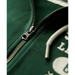 Casual cropped zip-up hoodie for women Superdry Athletic Essentials image-6