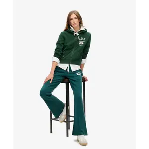 Casual cropped zip-up hoodie for women Superdry Athletic Essentials image-3