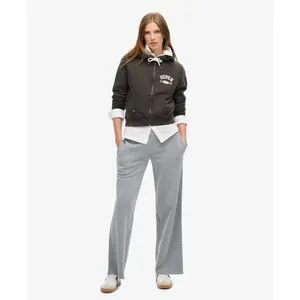 Casual cropped zip-up hoodie for women Superdry Athletic Essentials image-2