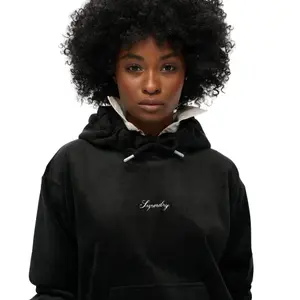 Women’s oversized velvet hoodie Superdry Country Club image-4