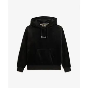 Women’s oversized velvet hoodie Superdry Country Club image-0