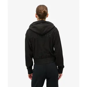 Damska polarowa bluza z kapturem na zamek Superdry Sport Tech Grid image-3