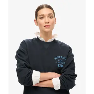 Cropped and loose women's sweatshirt Superdry Athletic Essentials image-4