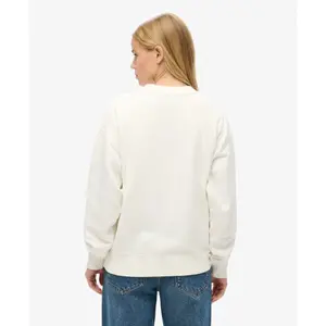 Sudadera de cuello redondo amplia bordada mujer Superdry Crew image-2