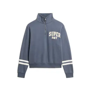 Women's zip-neck sweatshirt with appliqué design Superdry Athletic Essentials image-0
