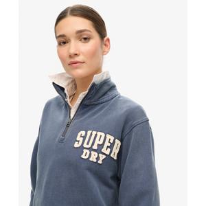 Women's zip-neck sweatshirt with appliqué design Superdry Athletic Essentials image-4