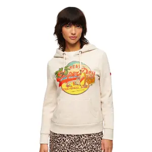 Women's hooded sweatshirt with pattern Superdry LA Vintage Logo image-2