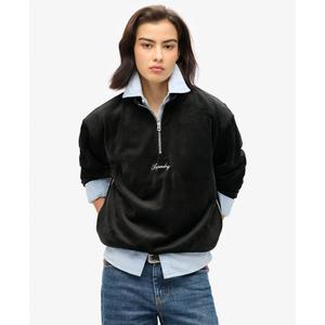 Women's half-zip velvet sweatshirt Superdry Country Club image-1