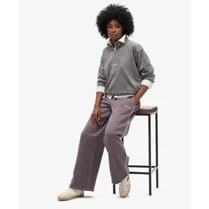 Women's half-zip velvet sweatshirt Superdry Country Club image-3