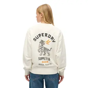 Women's oversized patterned sweatshirt Superdry Workwear image-5