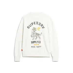 Women's oversized patterned sweatshirt Superdry Workwear image-4