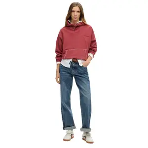 Überfärbter Kapuzenpullover für Damen Superdry Logo Essential image-2