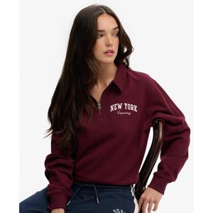 Women's zip-up crew neck sweatshirt Superdry Athletic Essentials image-2