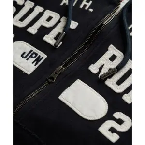 Women's casual cropped zip-up hoodie Superdry Athletic Essentials image-5