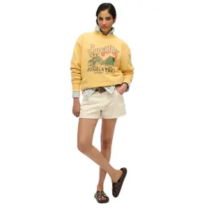 Sweatshirt largo com padrão para mulher Superdry Souvenir image-1