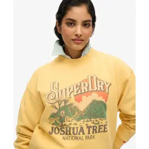 Sweatshirt largo com padrão para mulher Superdry Souvenir image-3