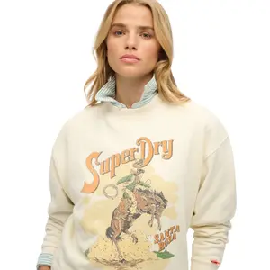 Sweatshirt largo com padrão para mulher Superdry Souvenir image-4