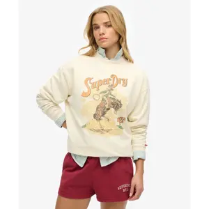 Sweatshirt largo com padrão para mulher Superdry Souvenir image-1