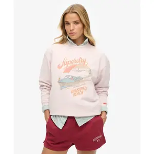 Sweatshirt largo com padrão para mulher Superdry Souvenir image-1