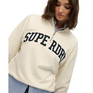 Sweatshirt 1/2 zip com motivo aplicado para mulher Superdry image-4