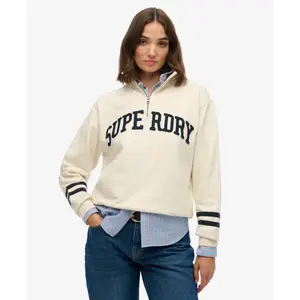 Sweatshirt 1/2 zip com motivo aplicado para mulher Superdry image-1