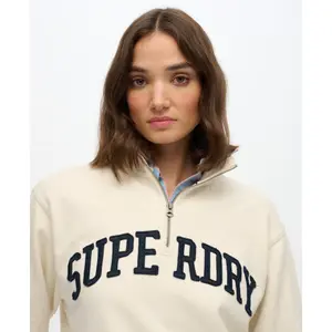 Sweatshirt 1/2 zip com motivo aplicado para mulher Superdry image-5
